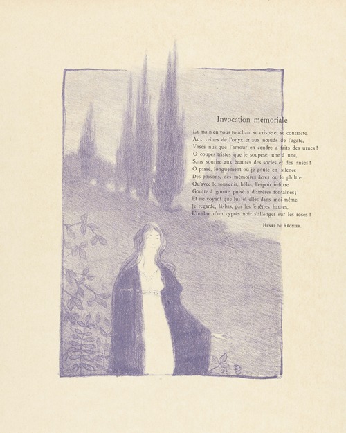Illustration puor Invocation Memoriale d’Henri de Régnier