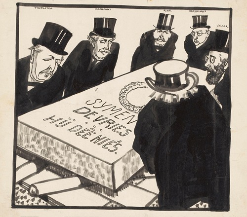 Begrafenis van Simon de Vries. De Zwarte Mannen