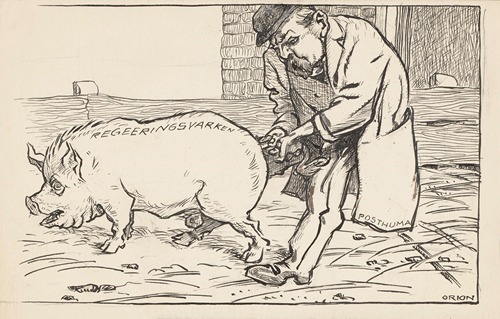 Minister Postuma en het regeringsvarken