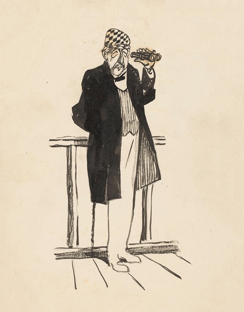 Troelstra met verrekijker