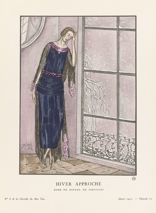 Gazette du Bon Ton – Hiver approche Robe de diners, de Doeuillet