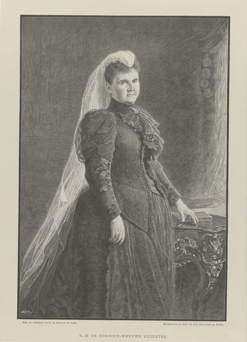 Portrait of Emma, ​​queen regent of the Netherlands