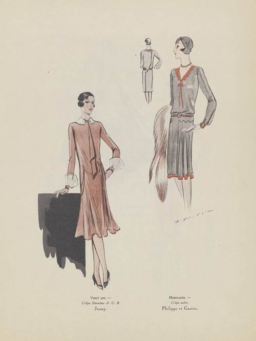 Art – Goût – Beauté – VINGT ANS. – Crêpe Danabas A.G.B. Jenny. ; MAROCAINE. – Crêpe satin. Philippe et gaston