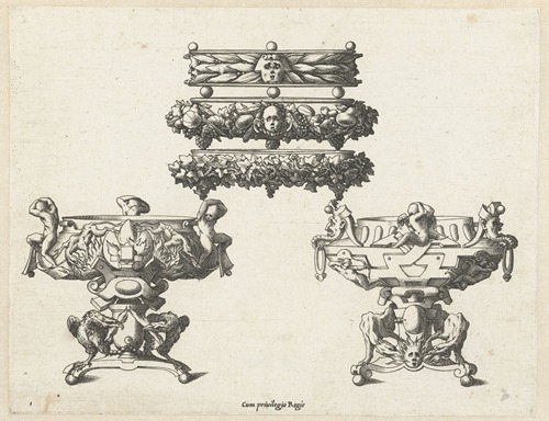Three trays and two salt containers
