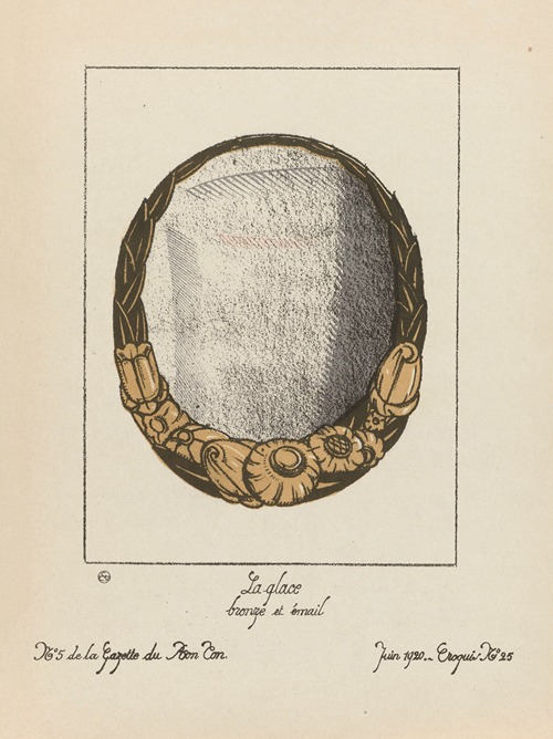 La glace bronze et émail