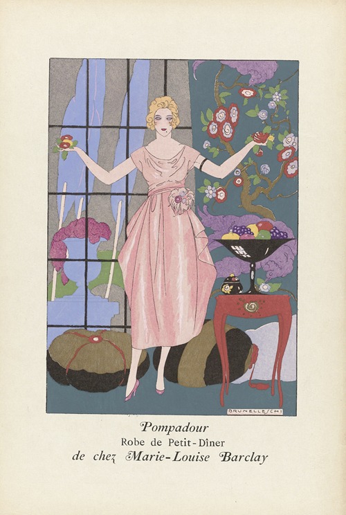 La Guirlande – Pompadour. Robe de Petit- Dîner de chez Marie-Louise Barclay
