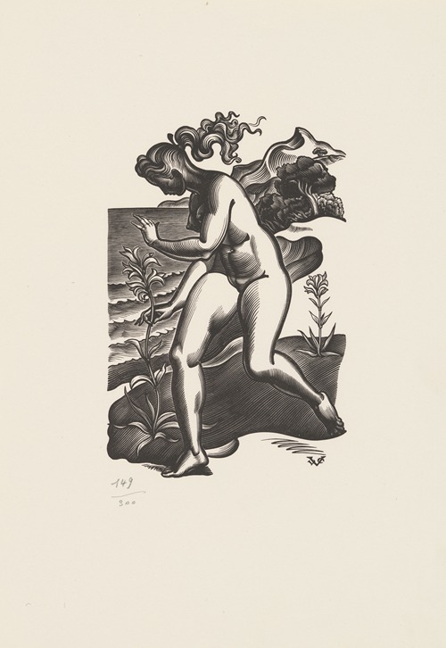 Landscape with a naked woman