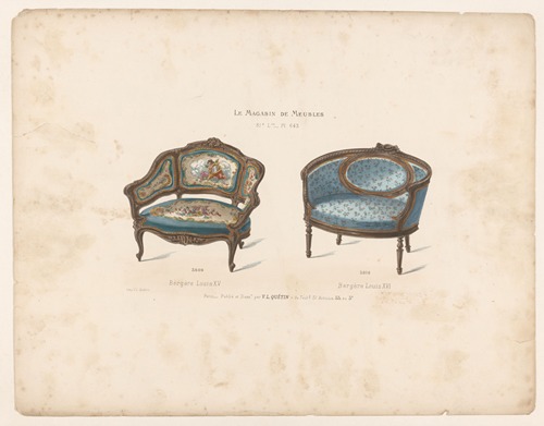 Bergère Louis XV ; Bergère Louis XVI