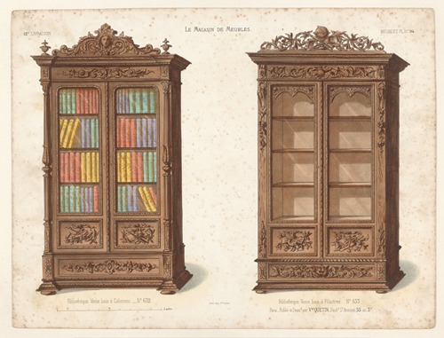 Bibliothèque bois à Colonnes ; Bibliothèque Vieux bois à Pilastres
