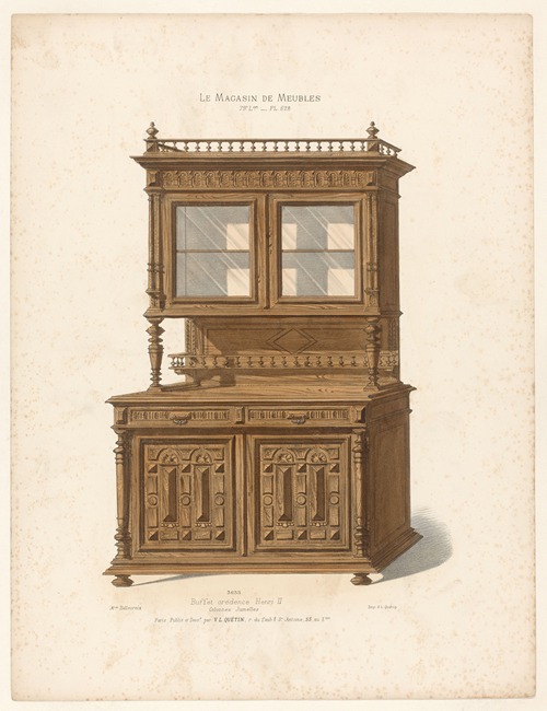 Buffet crédence Henri II, Colonnes Jumelles
