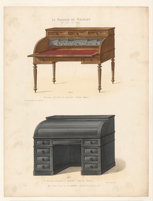 Bureau Cylindre à casiers (Système déposé)