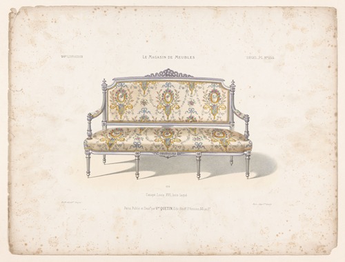 Canapé Louis XVI, bois laqué