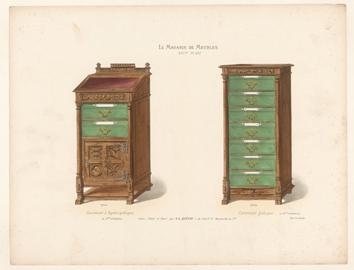 Cartonnier à Pupitre (gothique) ; Cartonnier gothique