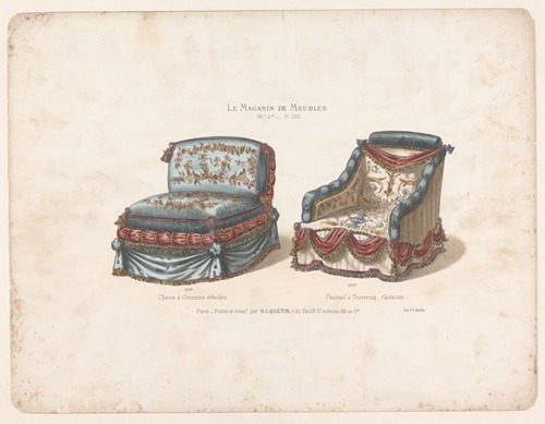 Chaise à Coussins détaches ; Fauteuil à Traversin, fantaisie