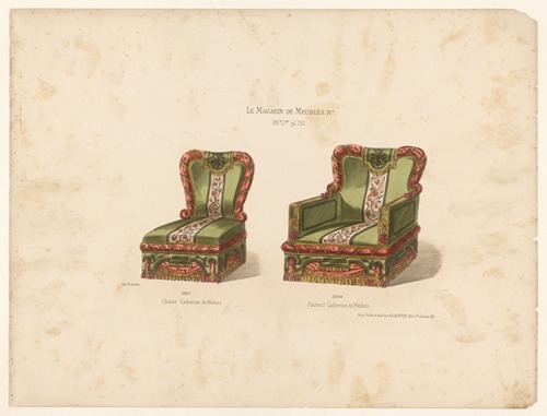 Chaise Catherine de Médicis ; Fauteuil Catherine de Médicis