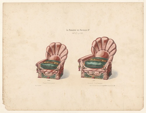 Chaise F. de Lesseps ; Fauteuil F. de Lesseps