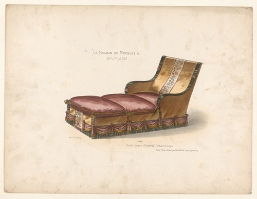 Chaise longue Cromwell, formant 3 sièges