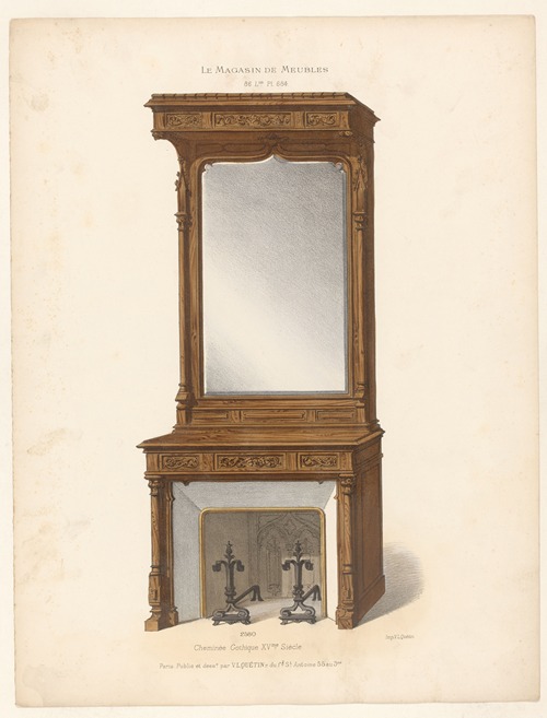 Cheminée Gothique XVme Siècle