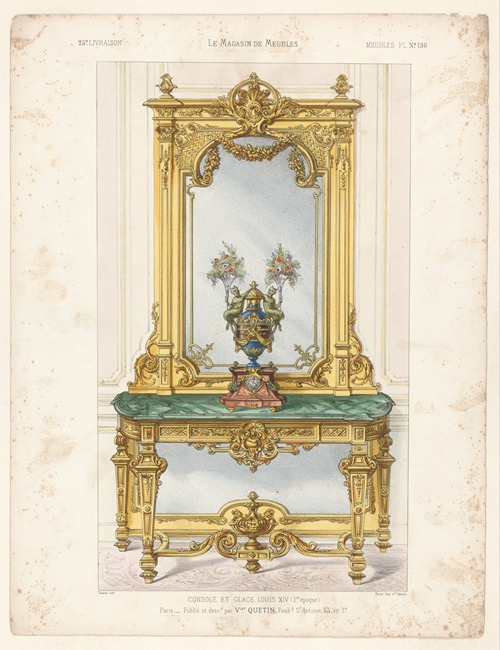 Console et glace Louis XIV (1re époque)