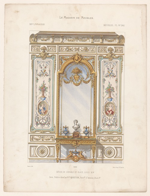 Décor de console et glace, Louis XIV