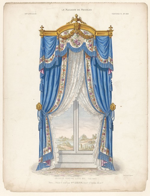 Décor de fenètre Louis XVI (bois doré)