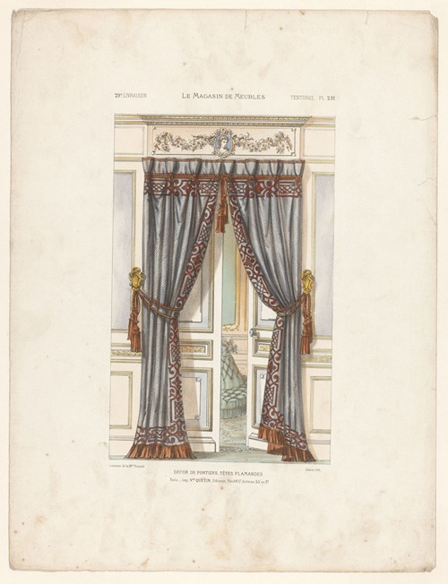Décor de portière, têtes Flamandes