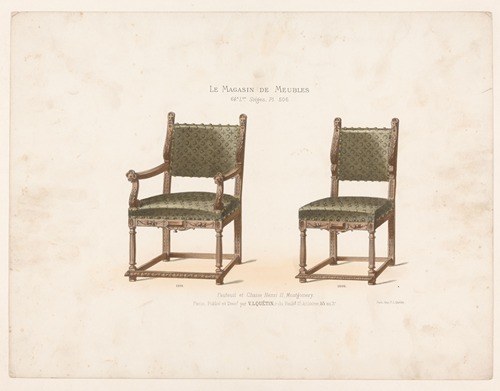 Fauteuil et Chaise Henri II, Montgomery