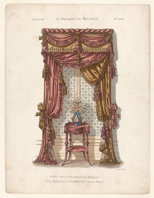 Fenêtre Galerie à torsades, Rideau à l’italienne