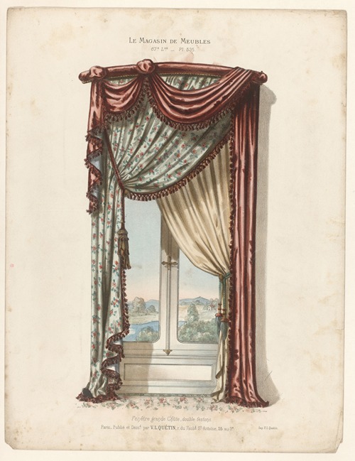 Fenêtre grande Chûte, double festons