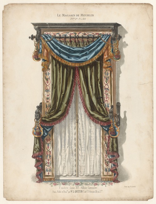 Fenêtre Louis XVI, Rideaux Cantonnière