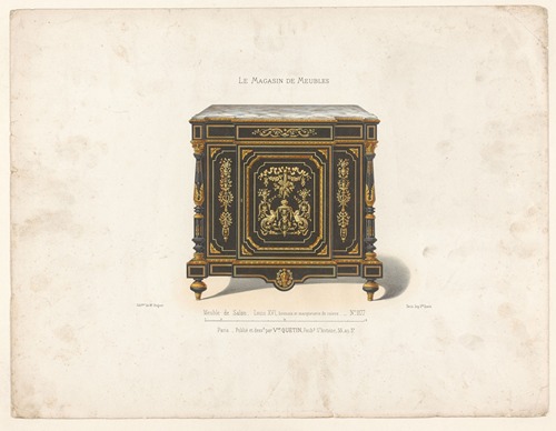 Meuble de Salon, Louis XVI, bronzes et marqueterie de cuivre
