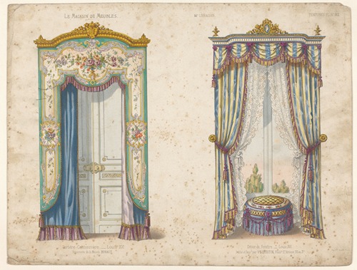 Portière Cantonnière. Louis XVI ; Décor de Fenêtre. Louis XVI