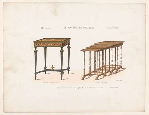 Table à Ouvrage Louis XVI ; Table Gigogne