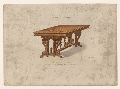 Table carrée genre Henri II