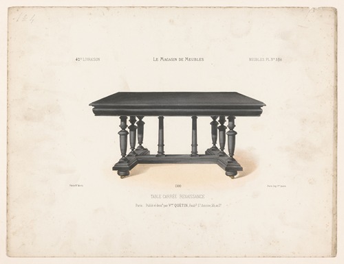 Table carrée renaissance