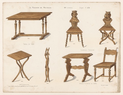 Tables de Cafés ; Escabeaux Flamands ; Chaises et Tables de Cafés