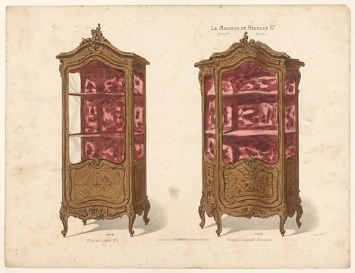Vitrine Louis XV ; Vitrine Louis XV. Rocaille