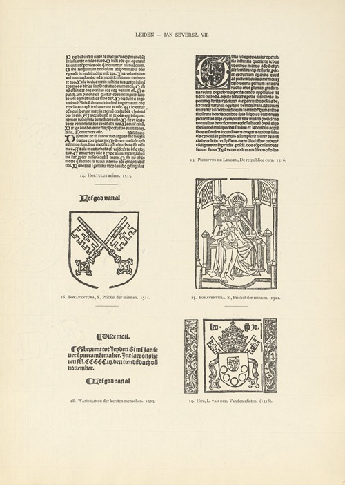 L’art typographique dans les Pays-Bas pendant les années 1500 à 1540 Pl.098
