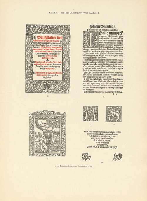 L’art typographique dans les Pays-Bas pendant les années 1500 à 1540 Pl.109