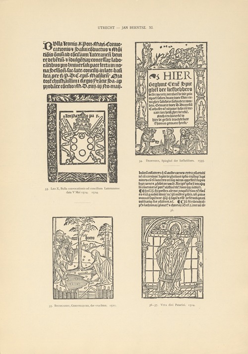 L’art typographique dans les Pays-Bas pendant les années 1500 à 1540 Pl.127