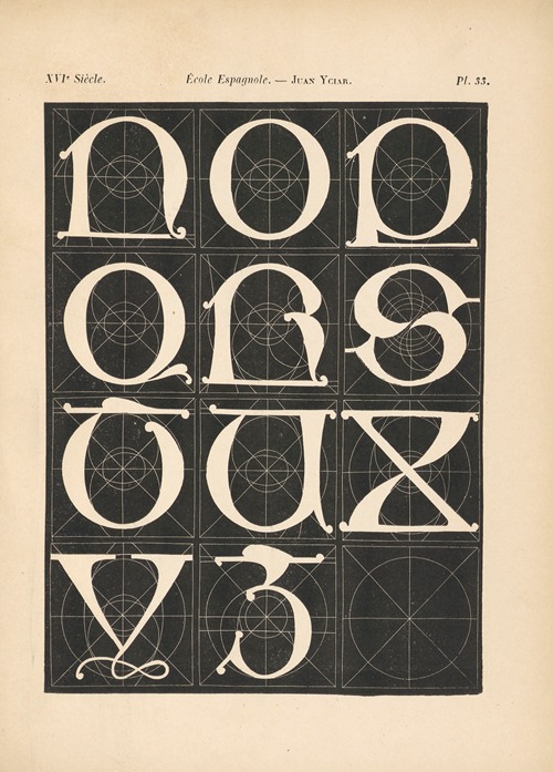 École‎ ‎Espagnole – Juan‎ ‎Yciar‎ ‎- Alphabet‎ ‎gothique