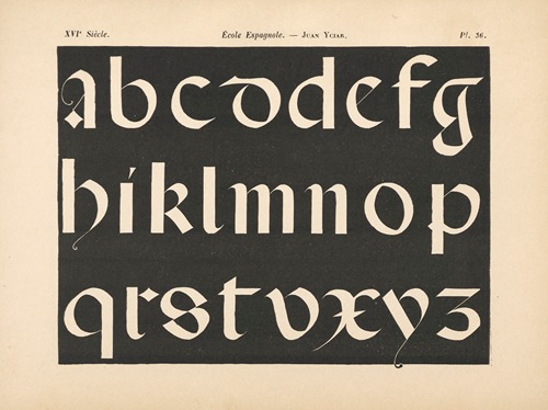 École‎ ‎Espagnole – Juan‎ ‎Yciar‎ ‎- Alphabet‎ (mineur)
