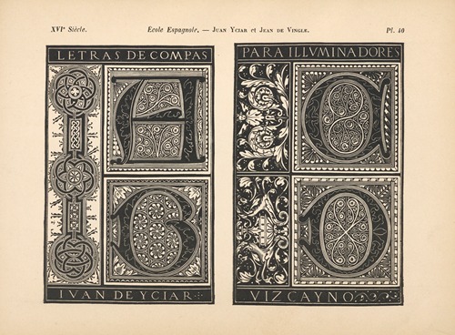 École‎ ‎Espagnole – Juan‎ ‎Yciar‎ ‎et Jean de Vingle – Grandes‎ ‎initiales