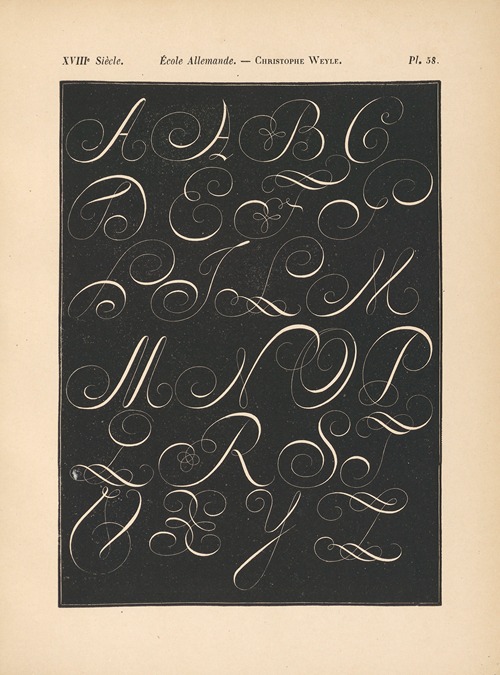 Ecole‎ ‎Allemande – Christophe‎ ‎Weyle – Alphabet‎ ‎(majuscules‎ ‎anglaises)