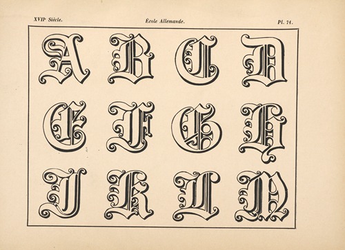 École‎ ‎Allemande ‎—‎ ‎Alphabet‎ ‎(initiales‎ ‎gothiques)
