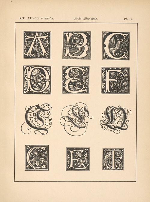 École‎ ‎Allemande ‎—‎ ‎‎Douze‎ ‎lettres‎ ‎initiales‎