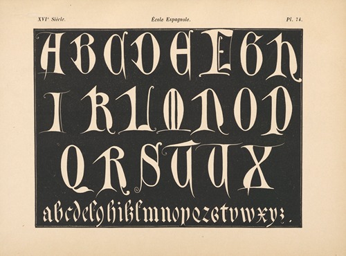 École‎ ‎Espagnole ‎—‎ ‎Alphabet‎ ‎(initiales‎ ‎et‎ ‎mineures‎ ‎gothiques)