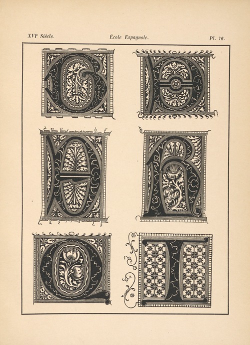 École‎ ‎Espagnole ‎—‎ ‎‎Six‎ ‎initiales‎ ‎(Musée‎ ‎des‎ ‎Arts‎ ‎Décoratifs)