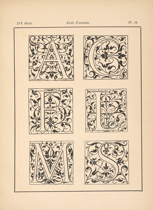 École‎ ‎Française – Alphabets‎ ‎(initiales‎ ‎gothiques)