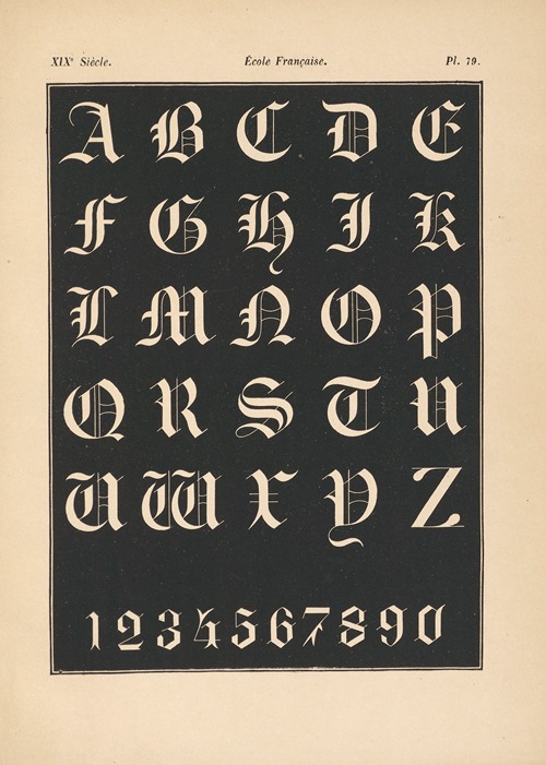 École‎ ‎Française – Alphabets‎ ‎(initiales‎ ‎gothiques)